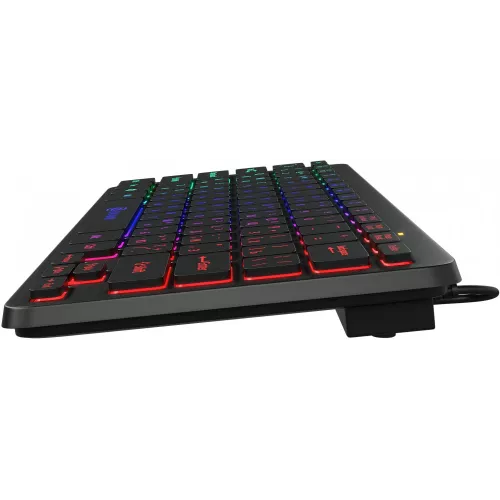 Клавиатура Оклик 300S черный USB slim LED (1696461) кабель 1.6м