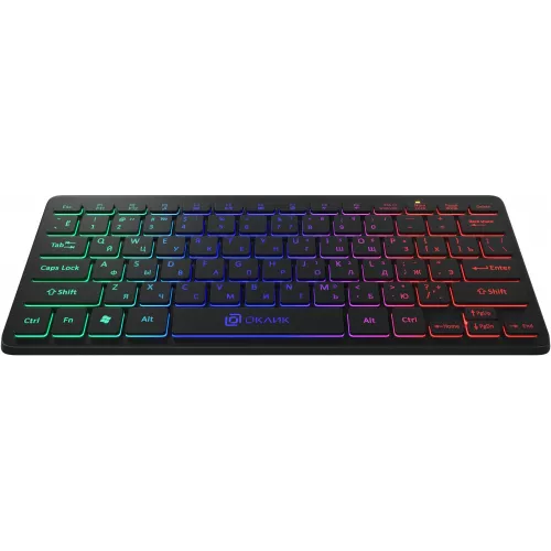 Клавиатура Оклик 300S черный USB slim LED (1696461) кабель 1.6м