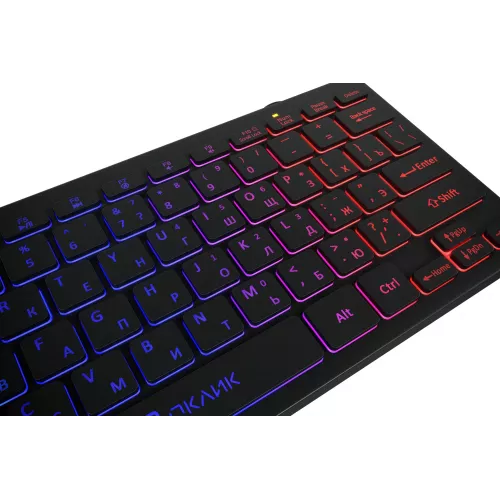 Клавиатура Оклик 300S черный USB slim LED (1696461) кабель 1.6м