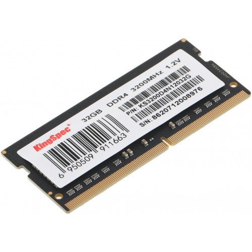 Память DDR4 32GB 3200MHz Kingspec KS3200D4N12032G RTL PC4-25600 CL22 SO-DIMM 260-pin 1.2В dual rank Ret