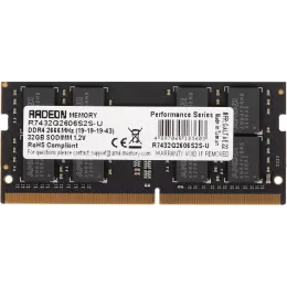 Память DDR4 32Gb 2666MHz AMD R7432G2606S2S-U Radeon R7 Performance Series RTL PC4-21300 CL19 SO-DIMM 260-pin 1.2В Ret