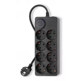 Сетевой фильтр Ippon BK-8-EU-3-10-B 3м (8 розеток) черный (коробка)