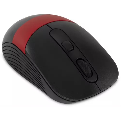 Мышь Оклик 310MW черный/красный оптическая 3200dpi беспров. USB для ноутбука 4but (1869093)