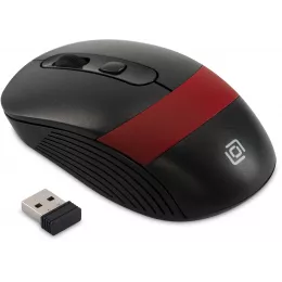 Мышь Оклик 310MW черный/красный оптическая 3200dpi беспров. USB для ноутбука 4but (1869093)