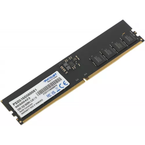 Память DDR5 16GB 5600MHz Patriot PSD516G560081 Signature RTL PC5-44800 CL46 DIMM 288-pin 1.1В single rank Ret