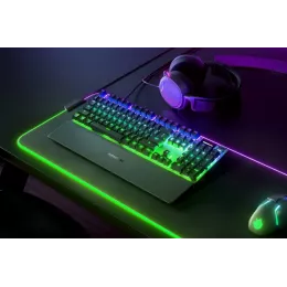 Клавиатура Steelseries Apex Pro механическая черный USB for gamer LED (подставка для запястий) (64626) кабель 1.8м
