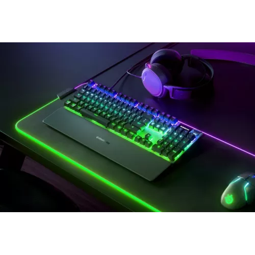 Клавиатура Steelseries Apex Pro механическая черный USB for gamer LED (подставка для запястий) (64626) кабель 1.8м