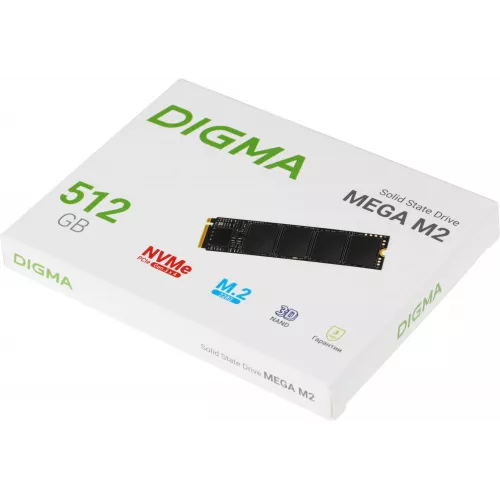 Накопитель SSD Digma PCIe 3.0 x4 512GB DGSM3512GM23T Mega M2 M.2 2280
