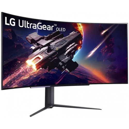 Монитор LG 44.5" UltraGear 45GR95QE-B черный OLED LED 21:9 HDMI матовая HAS Piv 1500000:1 1000cd 178гр/178гр 3440x1440 240Hz G-Sync FreeSync Premium DP SPDIF WQ USB 10.9кг