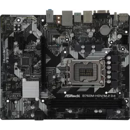 Материнская плата Asrock B760M-HDV/M.2 D4 Soc-1700 Intel B760 2xDDR4 mATX AC`97 8ch(7.1) GbLAN RAID+VGA+HDMI+DP