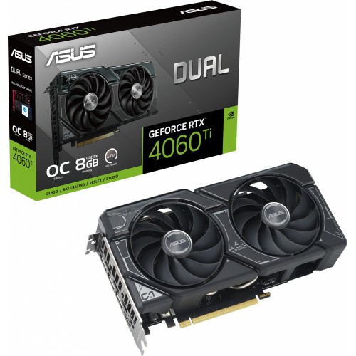 Видеокарта Asus PCI-E 4.0 DUAL-RTX4060TI-O8G NVIDIA GeForce RTX 4060TI 8Gb 128bit GDDR6 2520/18000 HDMIx1 DPx3 HDCP Ret