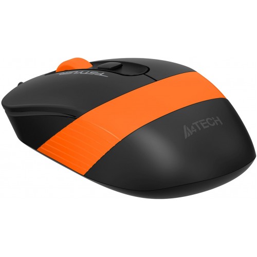 Мышь A4Tech Fstyler FM10S черный/оранжевый оптическая 1600dpi silent USB 3but (FM10S USB ORANGE)