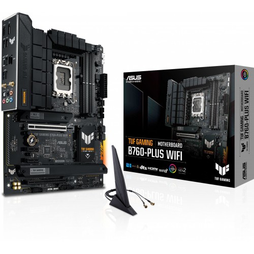 Материнская плата Asus TUF GAMING B760-PLUS WIFI Soc-1700 Intel B760 4xDDR5 ATX AC`97 8ch(7.1) 2.5Gg RAID+HDMI+DP