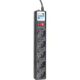 Сетевой фильтр Powercube SPG5-C5 5м (5 розеток) черный (коробка)