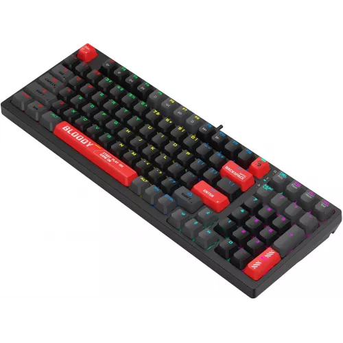 Клавиатура A4Tech S98 механическая красный/красный USB for gamer LED (S98 RED) кабель 1.8м