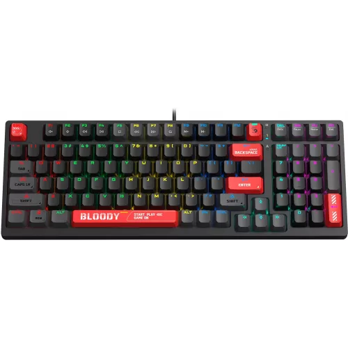 Клавиатура A4Tech S98 механическая красный/красный USB for gamer LED (S98 RED) кабель 1.8м