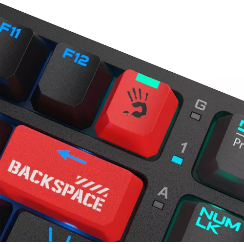 Клавиатура A4Tech S98 механическая красный/красный USB for gamer LED (S98 RED) кабель 1.8м