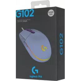 Мышь Logitech G102 LightSync сиреневый оптическая 8000dpi USB 6but (910-005857)