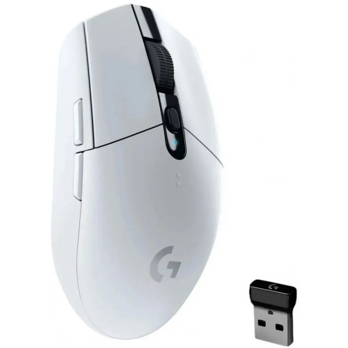 Мышь Logitech G304 Lightspeed белый оптическая 12000dpi беспров. USB 5but (910-005295)