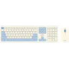 Клавиатура + мышь Acer OCC205 клав:белый/голубой мышь:белый/голубой USB беспроводная slim Multimedia (ZL.ACCEE.00C)