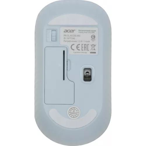 Клавиатура + мышь Acer OCC205 клав:белый/голубой мышь:белый/голубой USB беспроводная slim Multimedia (ZL.ACCEE.00C)