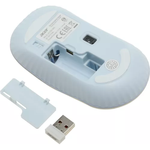 Клавиатура + мышь Acer OCC205 клав:белый/голубой мышь:белый/голубой USB беспроводная slim Multimedia (ZL.ACCEE.00C)