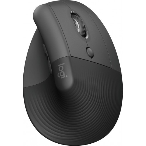 Мышь Logitech Lift графитовый оптическая 4000dpi silent беспров. BT/Radio USB для ноутбука 5but (910-006479)