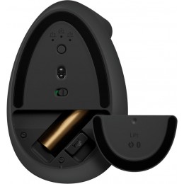 Мышь Logitech Lift графитовый оптическая 4000dpi silent беспров. BT/Radio USB для ноутбука 5but (910-006479)
