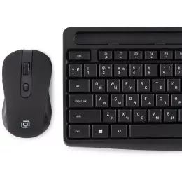 Клавиатура + мышь Оклик S275W клав:черный мышь:черный USB беспроводная slim Multimedia (1993113)