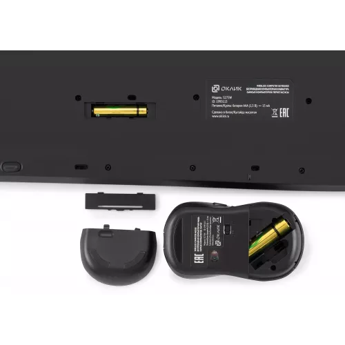 Клавиатура + мышь Оклик S275W клав:черный мышь:черный USB беспроводная slim Multimedia (1993113)