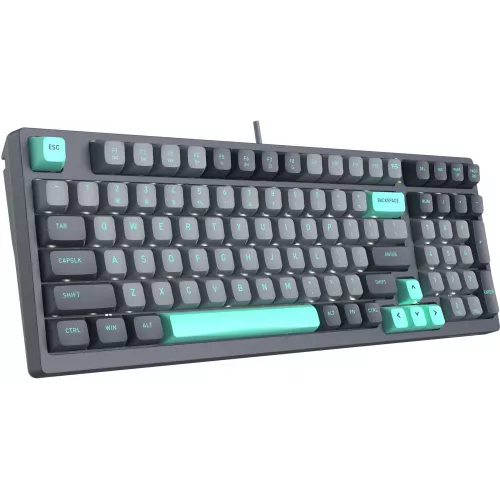 Клавиатура A4Tech FS300 механическая черный/серый USB for gamer LED (FS300 PANDA ROCK) кабель 1.8м