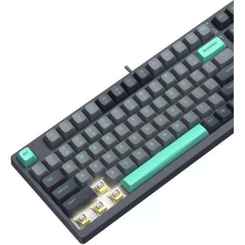 Клавиатура A4Tech FS300 механическая черный/серый USB for gamer LED (FS300 PANDA ROCK) кабель 1.8м