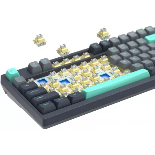 Клавиатура A4Tech FS300 механическая черный/серый USB for gamer LED (FS300 PANDA ROCK) кабель 1.8м