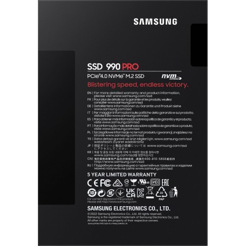 Накопитель SSD Samsung PCIe 4.0 x4 1TB MZ-V9P1T0B/AM 990 Pro M.2 2280