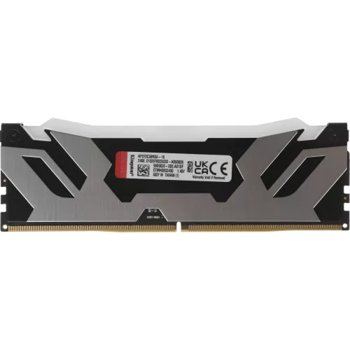 Память DDR5 16GB 7200MHz Kingston KF572C38RSA-16 Fury Renegade Black RGB RTL Gaming PC5-57600 CL38 DIMM 288-pin 1.45В single rank с радиатором Ret