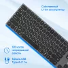 Клавиатура Оклик K867W серый/черный USB беспроводная BT/Radio slim Multimedia (2002130) кабель 1м