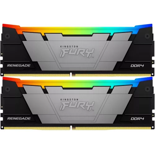 Память DDR4 2x8GB 4600МГц Kingston KF446C19RB2AK2/16 Fury Renegade RGB RTL Gaming PC4-36800 CL19 DIMM 288-pin 1.5В kit single rank с радиатором Ret