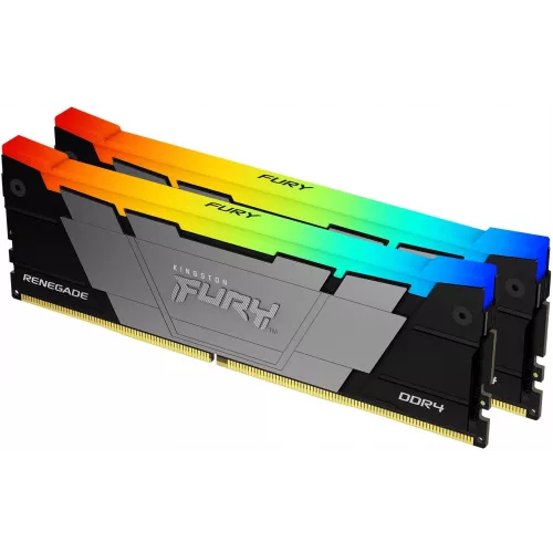 Память DDR4 2x8GB 4600МГц Kingston KF446C19RB2AK2/16 Fury Renegade RGB RTL Gaming PC4-36800 CL19 DIMM 288-pin 1.5В kit single rank с радиатором Ret