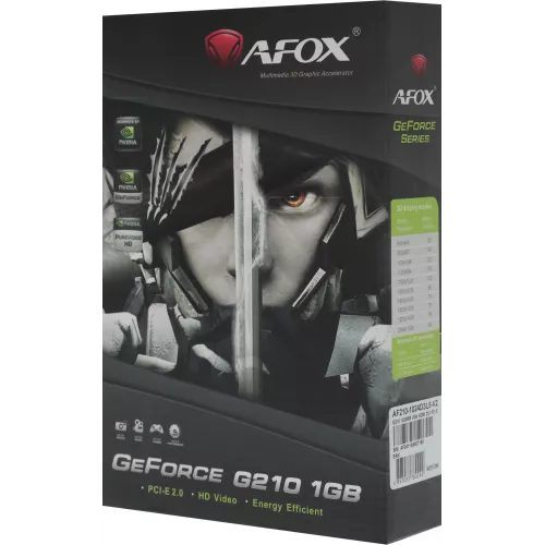 Видеокарта Afox PCI-E 2.0 AF210-1024D3L5-V2 NVIDIA G210 1Gb 64bit DDR3 520/1600 DVIx1 HDMIx1 CRTx1 HDCP Ret low profile