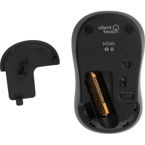Мышь Logitech M240 Silent графитовый оптическая 4000dpi silent беспров. BT для ноутбука 2but (910-007078)