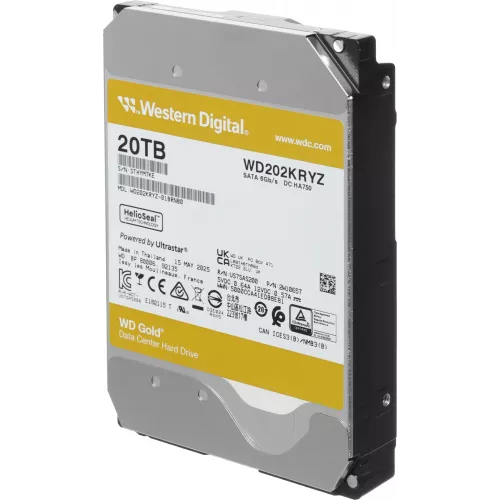 Жесткий диск WD SATA-III 20TB WD202KRYZ Server Gold 512E (7200rpm) 512Mb 3.5"