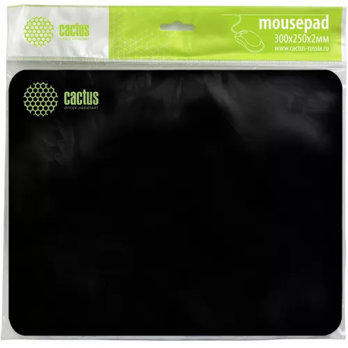 Коврик для мыши Cactus Black черный 300x250x2мм (CS-MPC-P01M)
