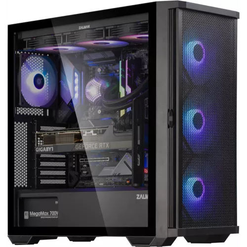 Корпус Zalman Z10 PLUS черный без БП ATX 10x120mm 4x140mm 2xUSB3.0 audio bott PSU