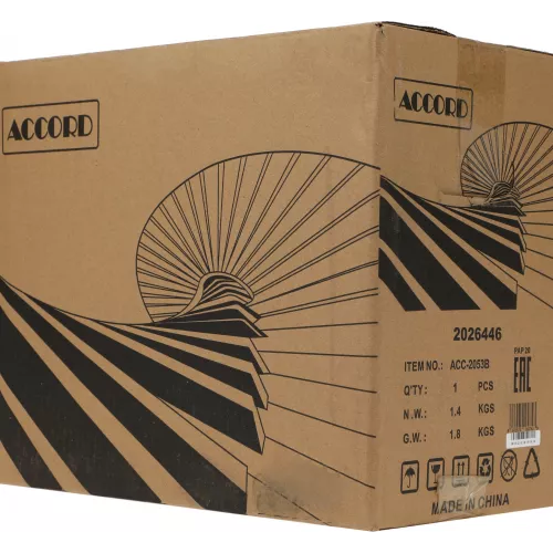 Корпус Accord Entry ACC-2053B черный без БП mATX 1x80mm 1x120mm 2xUSB2.0 audio