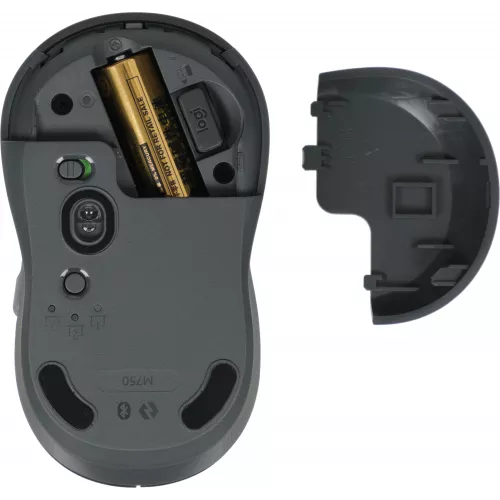 Мышь Logitech M750 графитовый оптическая 4000dpi беспров. BT/Radio USB 5but (910-006269)