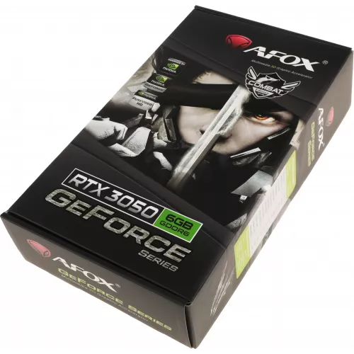 Видеокарта Afox PCI-E 4.0 AF3050-6GD6H5 NVIDIA GeForce RTX 3050 6Gb 96bit GDDR6 1042/14000 DVIx1 HDMIx1 DPx1 HDCP Ret