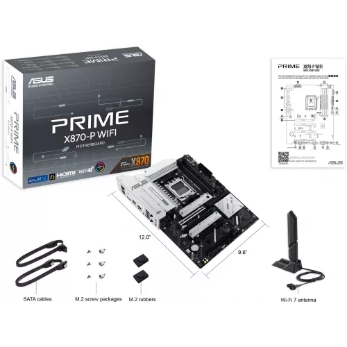Материнская плата Asus PRIME X870-P WIFI Socket AM5 AMD X870 4xDDR5 ATX AC`97 8ch(7.1) 2.5Gg RAID+HDMI