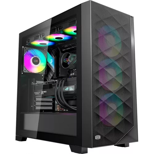 Корпус PcCooler C3D510 BK ARGB черный без БП ATX 5x120mm 5x140mm 2xUSB3.0 audio bott PSU
