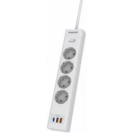 Сетевой фильтр Philips CHP4346WA/51 2м (4 розетки) белый (коробка)