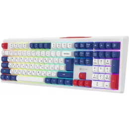 Клавиатура Оклик 725G белый/красный USB Multimedia for gamer LED (2070294) кабель 1.8м